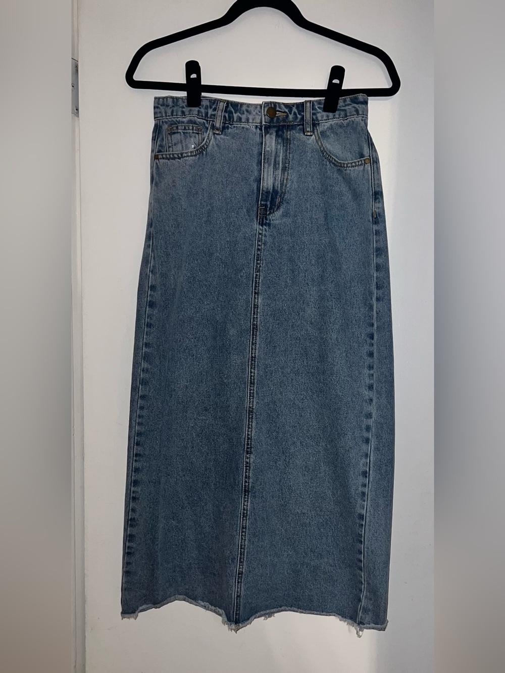 Women's Straight-Leg Denim Skirt in Blue
